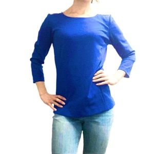 Ann Taylor Blue 3/4 Sleeve Top